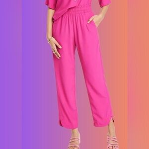 A NEW DAY Vibrant Pink Cropped Pants with Ankle Slits